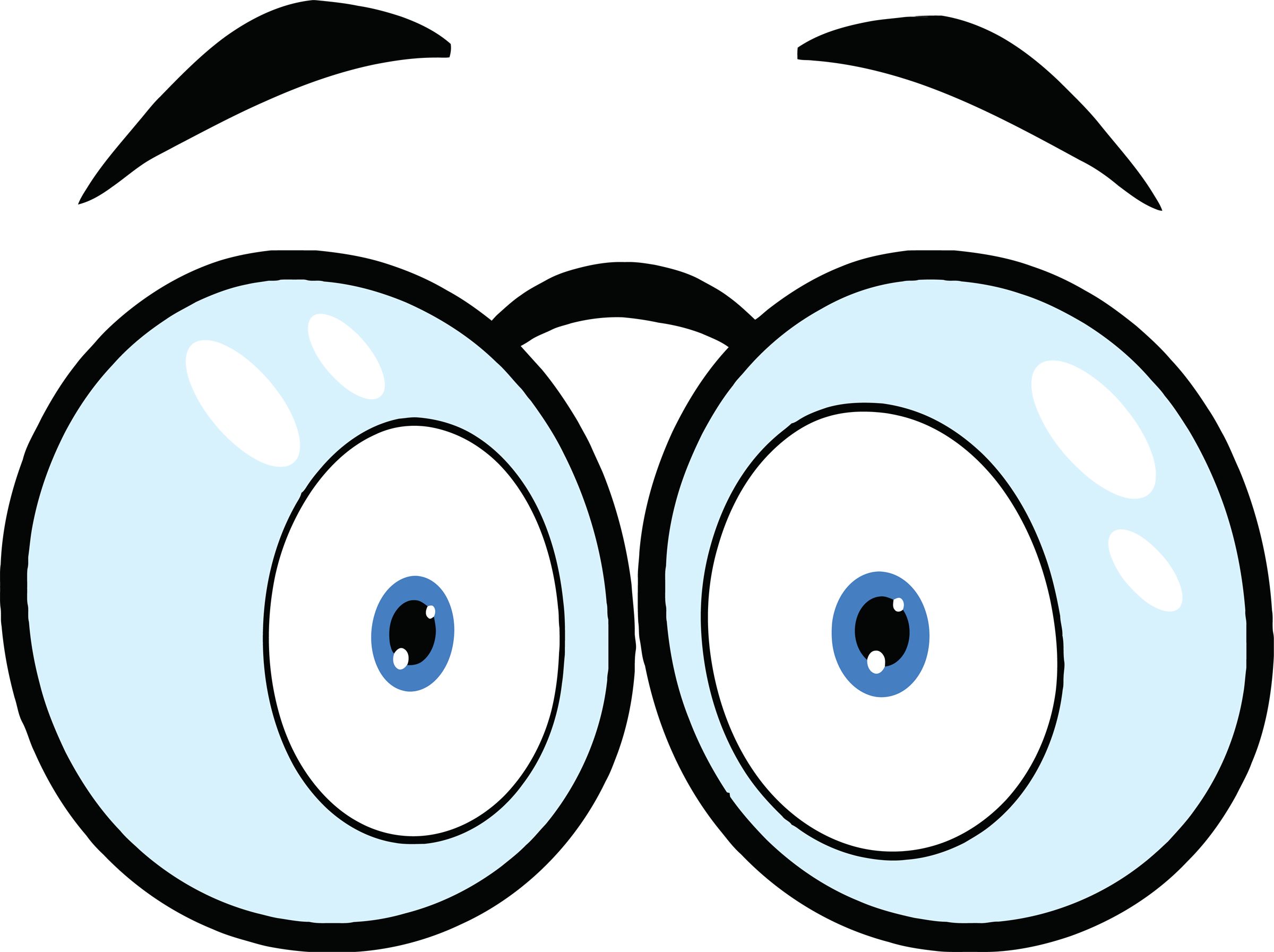 Eyes With Glasses Clip Art - Eyes Cartoon (2400x1793)
