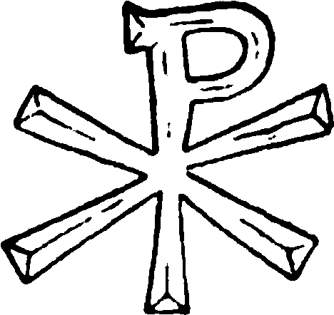 Christian Symbols - Line Art (633x600)