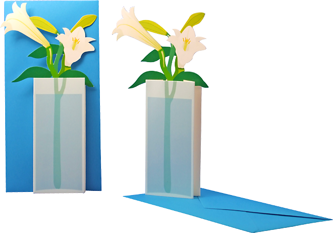 3d Flower Card Lily - Bird Of Paradise (650x454)