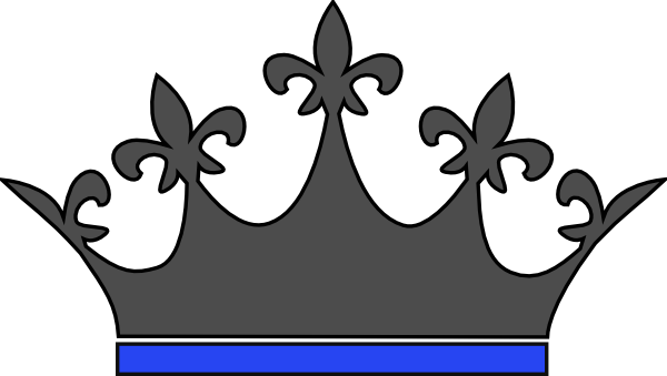 Original Png Clip Art File Queen Crown Gray Blue Svg - Princess Crown Clipart (600x339)