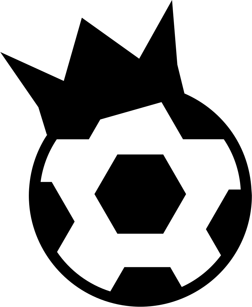 Sportive Award Symbol Of A Soccer Ball With A Crown - Soccer Ball Logo (804x981)