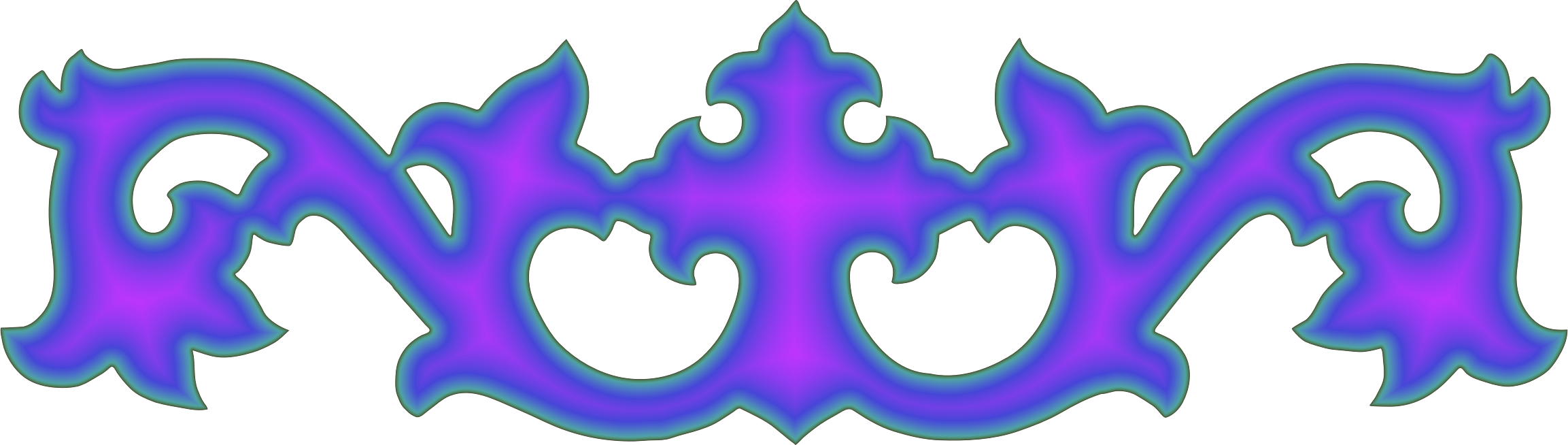 Decorative Flourish - Silhouette Flourish (2306x654)