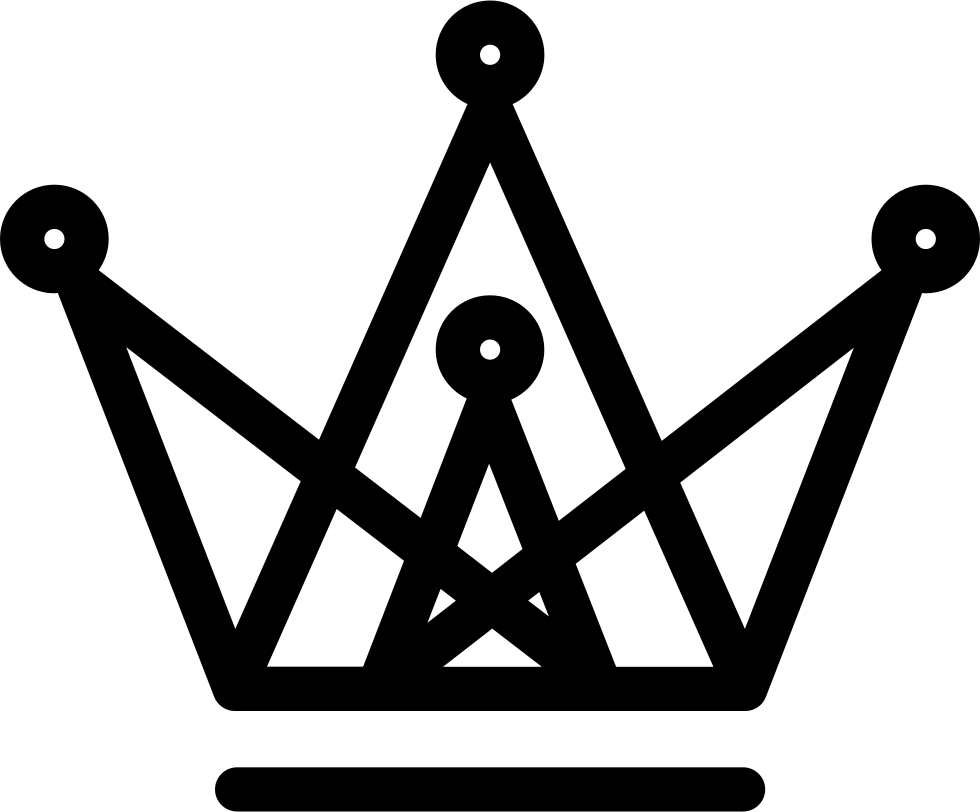 Royal Crown Of Crossed Lines And Small Circles On Points - Triangle Crown Tattoo (980x812)