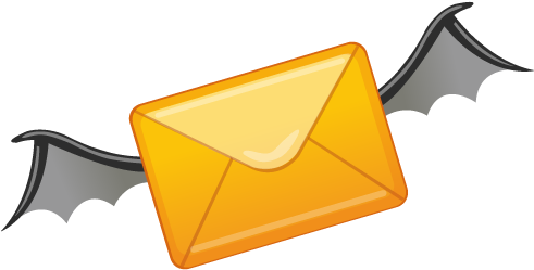 Email, Mail, Letter, Bat, Envelop, Message Icon - Halloween (500x500)