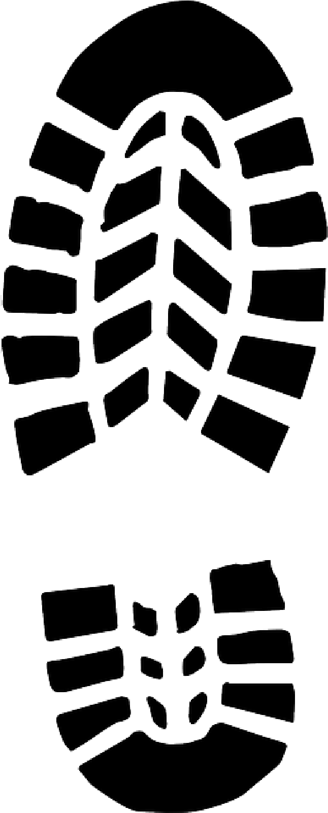 Clipart Shoe Soles - Shoe Print Clip Art (800x1600)