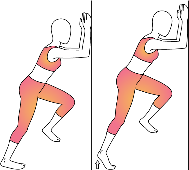 Bend Elbows And Place Forearms On Wall In Front Of - Illustration (640x587)