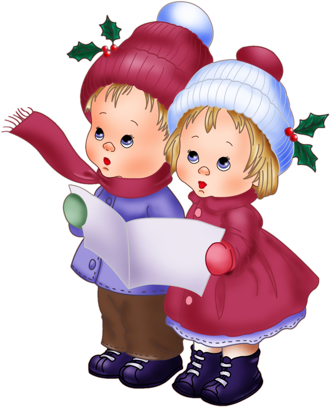 Cute Vintage Kids Png Clipart - Cute Christmas Clipart Png (1189x1443)