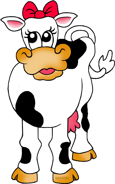 Cow Clipart Phillip Martin - Farm Animals Clip Art (408x648)