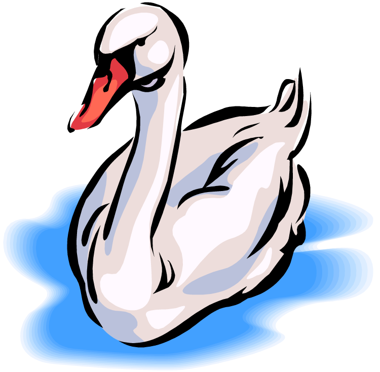 Swan Clipart Baby Swan - Swans Swimming Clipart (750x734)