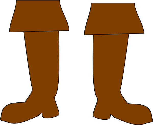 Cartoon Pirate Boots Clipart - Clip Art Boots (600x492)
