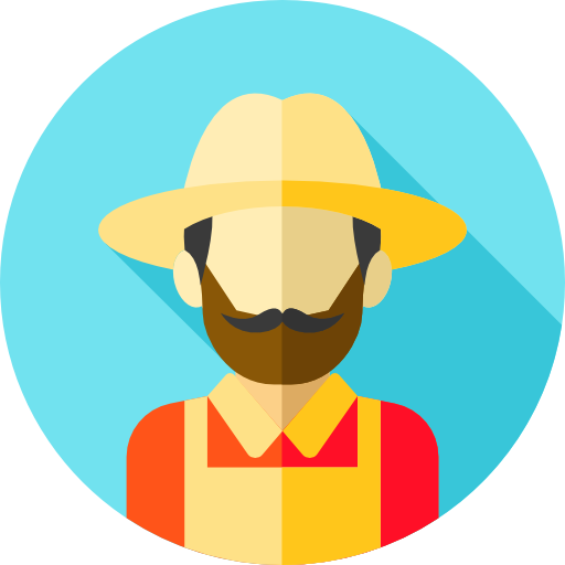 Empower Farmers And Improve Productivity - Farmer Flat Design Png (512x512)