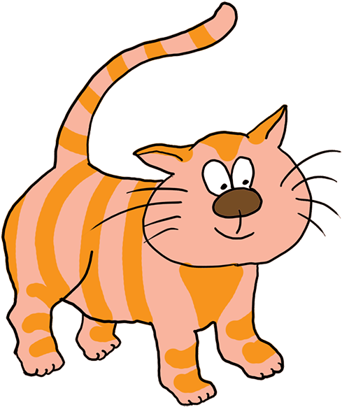 Kitten Cartoon Drawings Of Animals Clipart Image - Cat Png Clip Art (518x591)