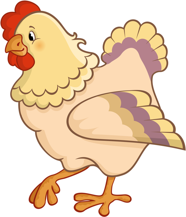 Chickenclip Artbeautiful - Cartoon Hen Png (695x800)
