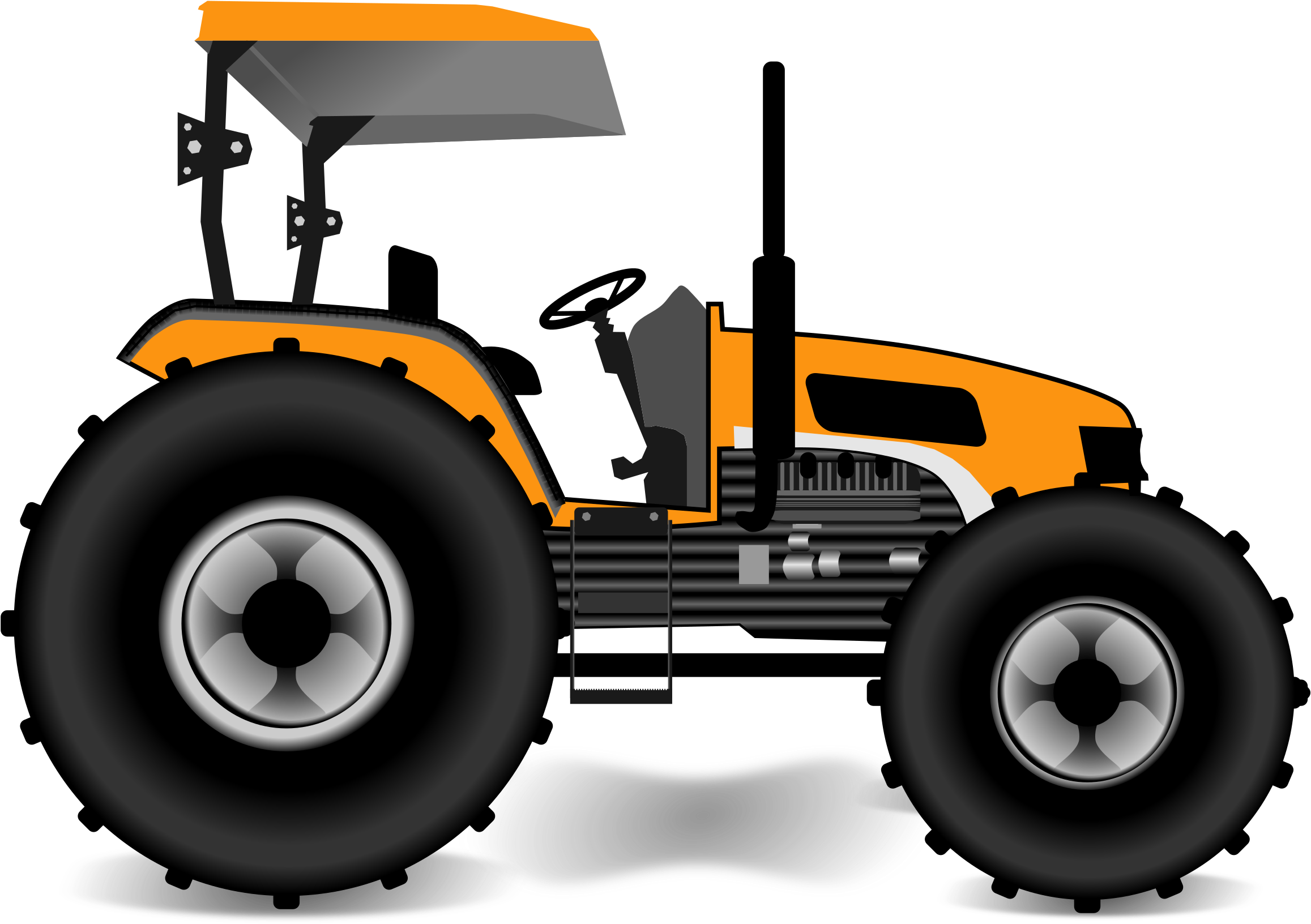 Farm Tractor Png Clipart - Clip Art Of Tractor (2400x1713)
