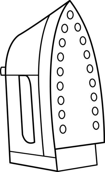 Clothing Iron Line Clipart - Iron For Ironing Drawing (338x550)