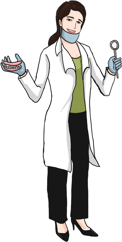Picture Of Dentist Clipart - Dentist Female Clip Art (600x1073)