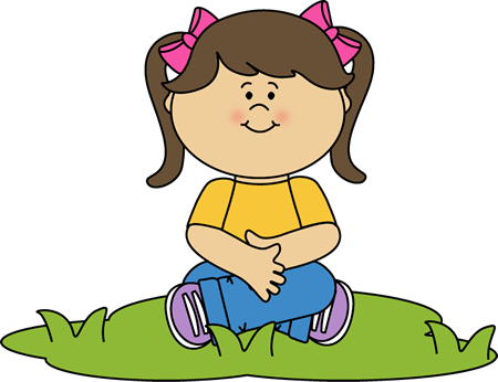 Grass Clipart Png Transparent - Girl Sitting Clipart (450x346)