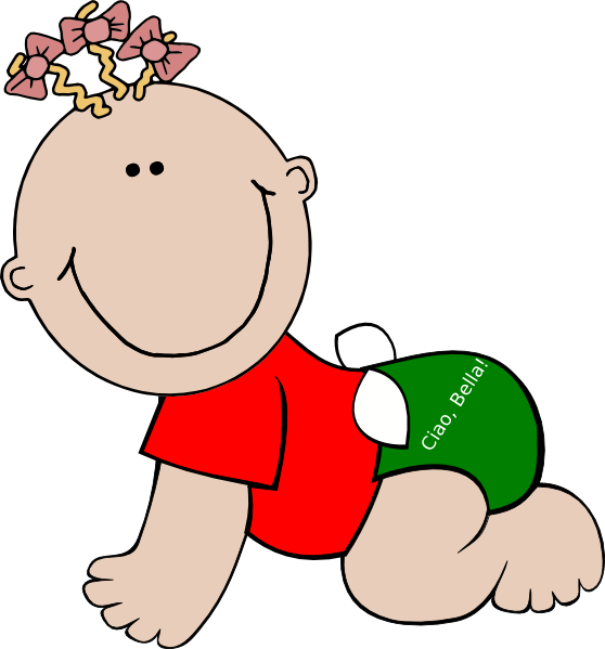Baby Girl Clip Art (558x599)