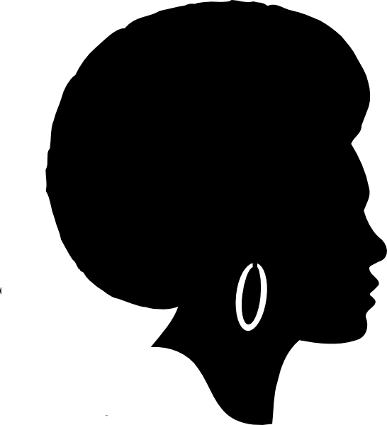 Black Woman Afro Silhouette (546x600)