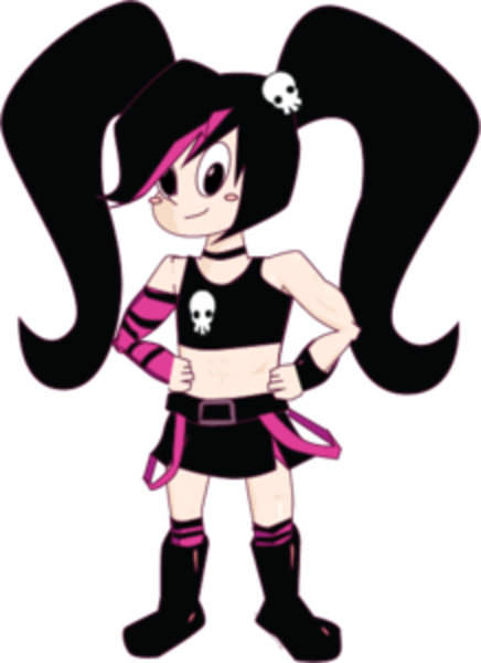 Goth Girl Clipart (436x600)