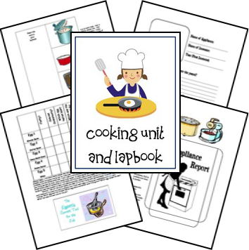 Free Cooking Unit And Lap Book Designed For Age 8-12 - Lapbook Kitchen (354x356)