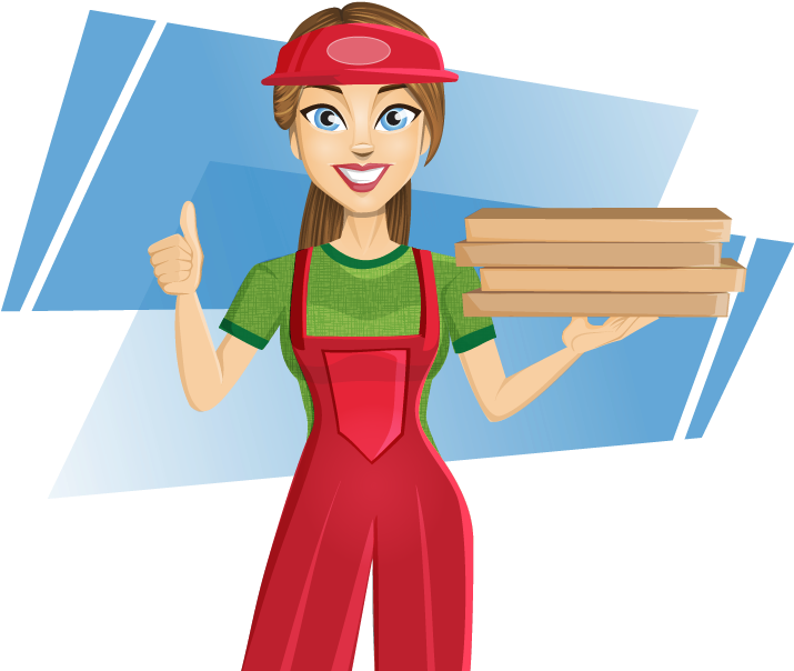 Girl Engineer Clipart - Pizza Delivery Girl Clipart (761x664)
