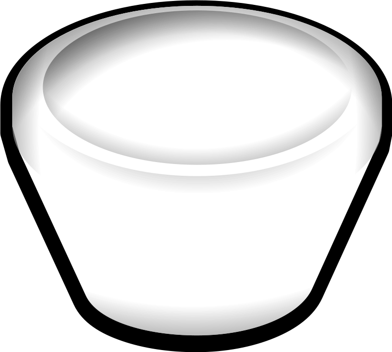 Cooking Black, Glass, Bowl, Outline, White, Cooking - Glass (800x719)