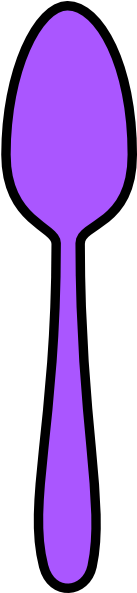 Clipart Impressive Design Spoon Clipart Purple Clip - Purple Spoon Clipart (252x592)