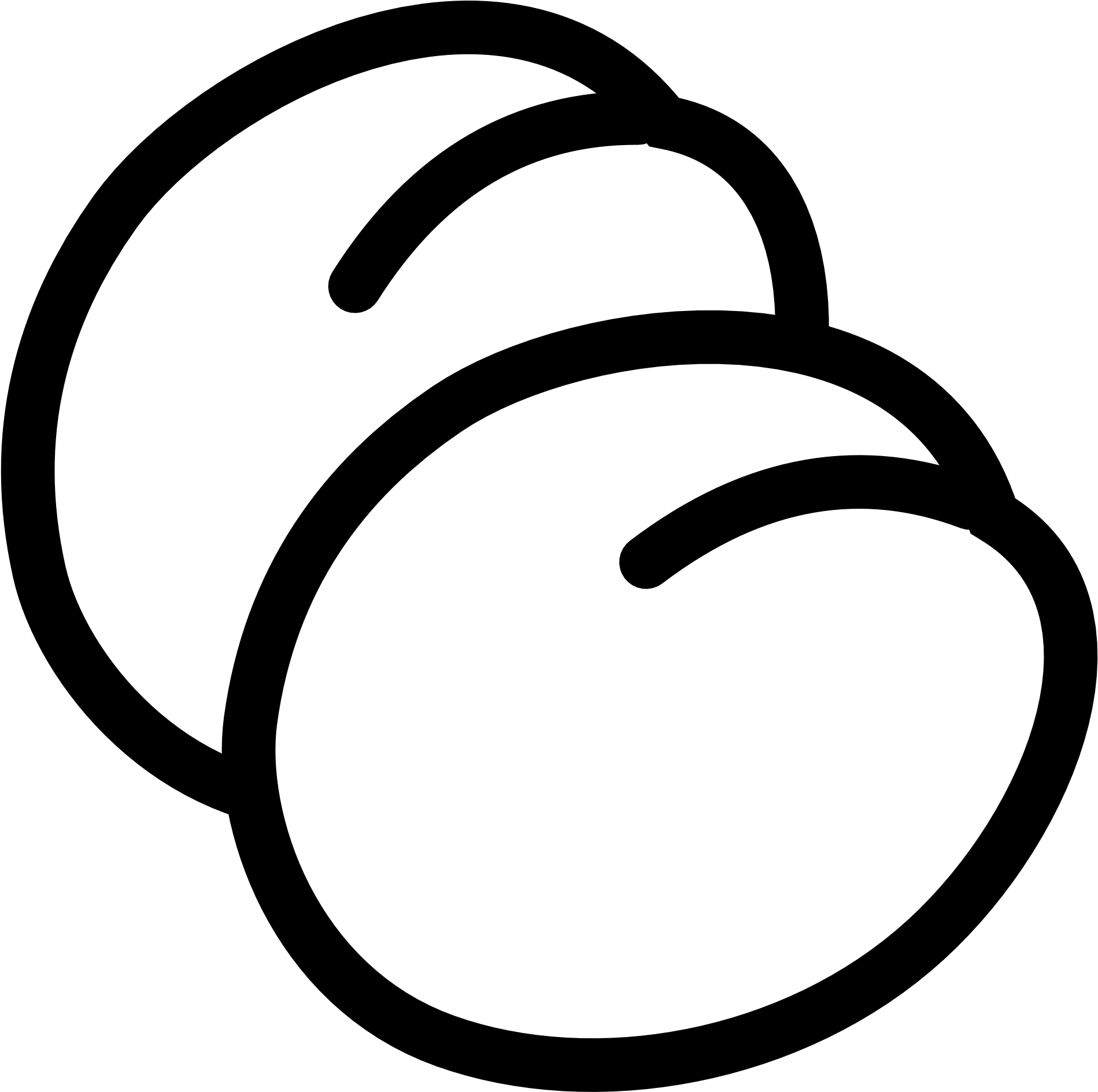 Plum Clipart Coloring - Outline Of A Plum (1979x1979)