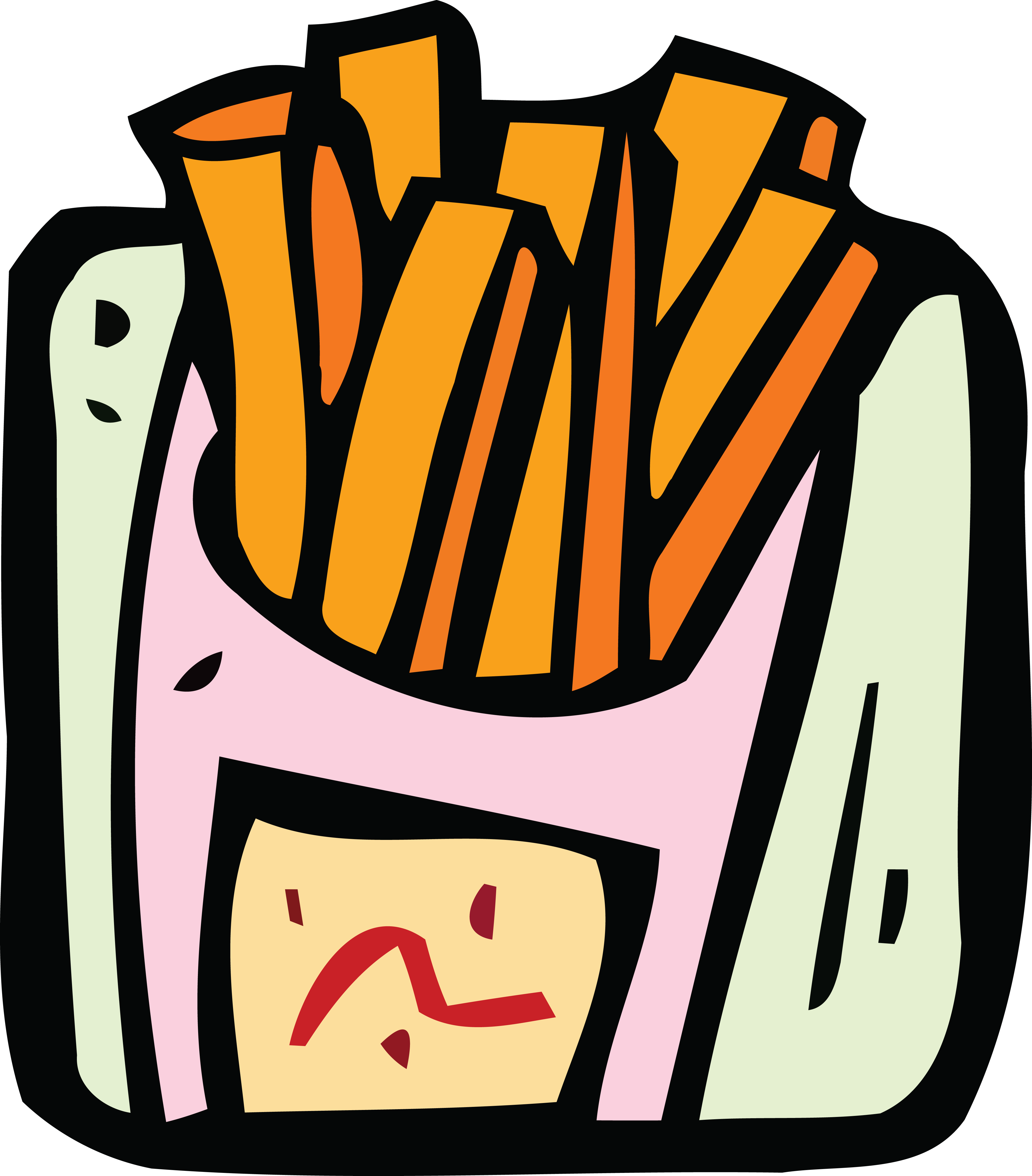Free Clipart Of A Carton Of Fries - My Calorie Counting Journal: Calorie Counting Tracker (4000x4559)
