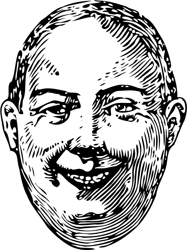 Clipart - Fat Man - Black Fat Man Drawing (800x800)