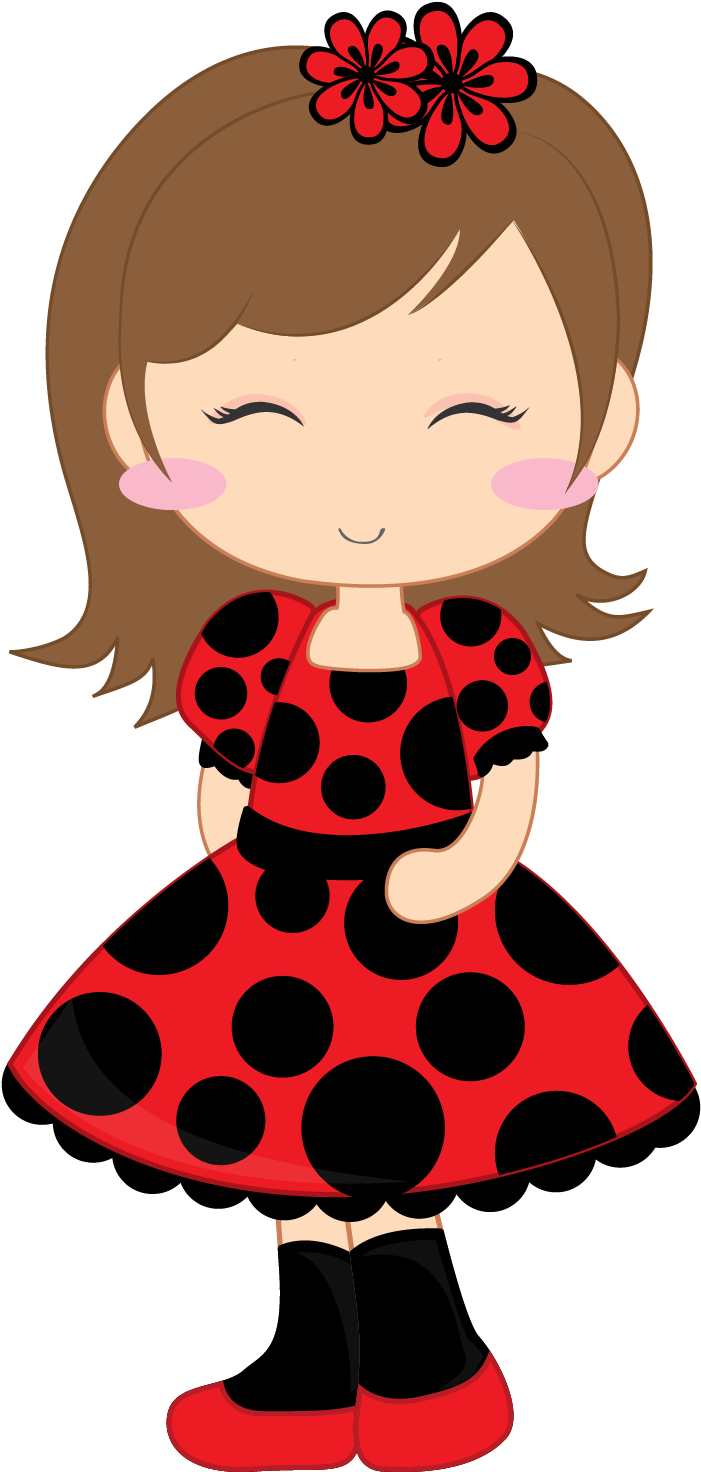 Girl And Ladybugs Clip Art - Lady Bug Clip Art (1500x1500)