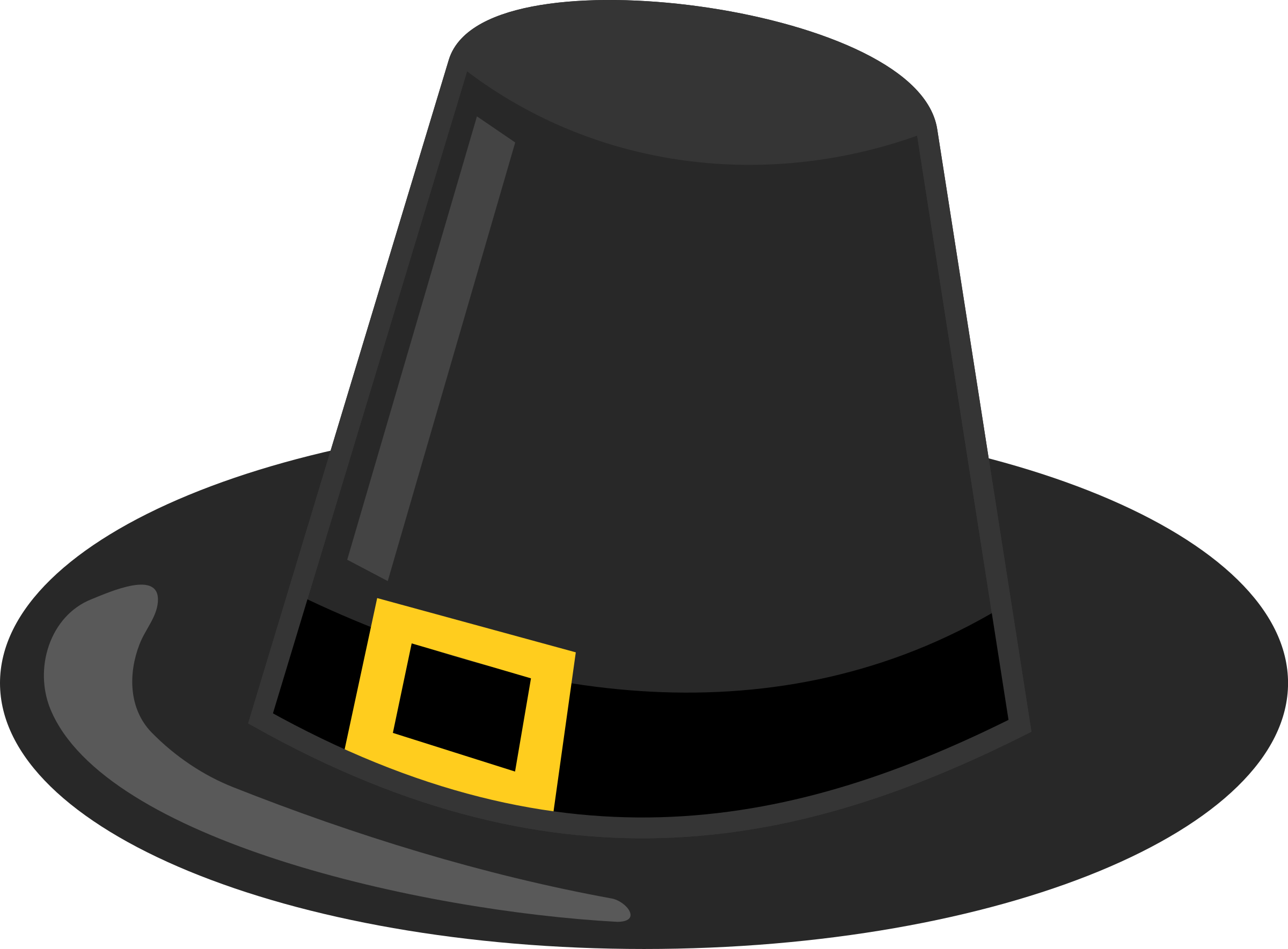 Clipart - Clip Art Pilgrim Hat (2400x1770)