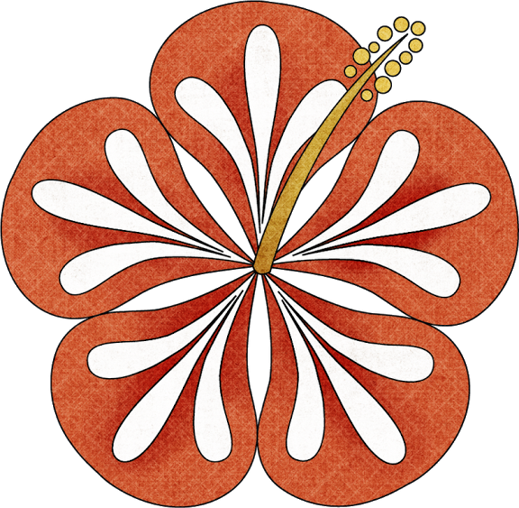 Flowers Of The Girls Luau Clipart - Luau (576x563)