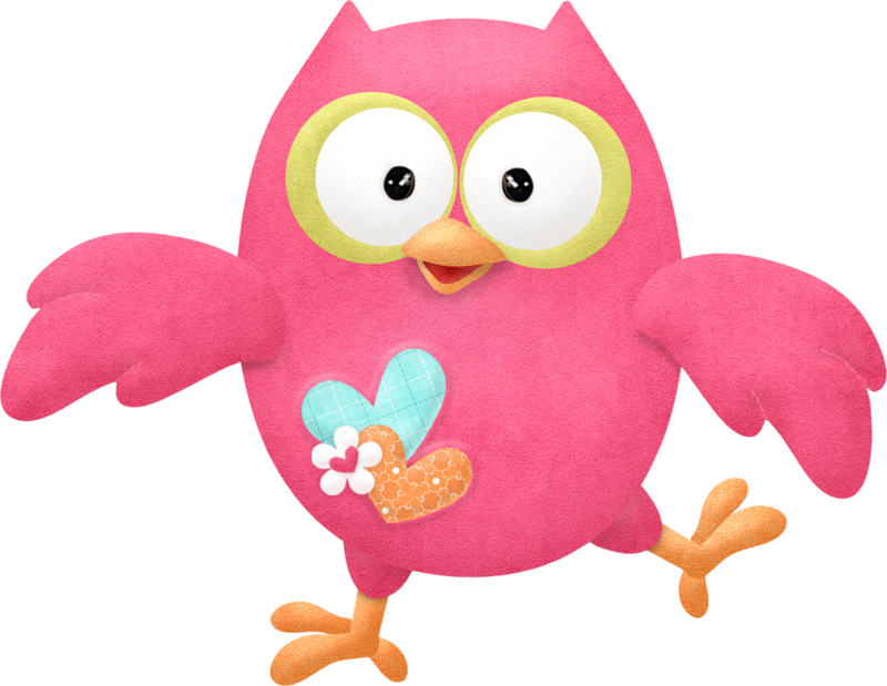 Cute Owls In Love Clip Art - Tecolotes Animados (800x619)