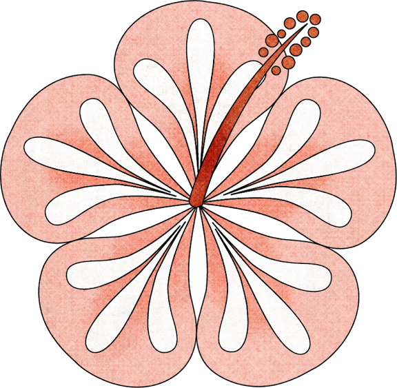 Flowers Of The Girls Luau Clipart - Luau (576x563)