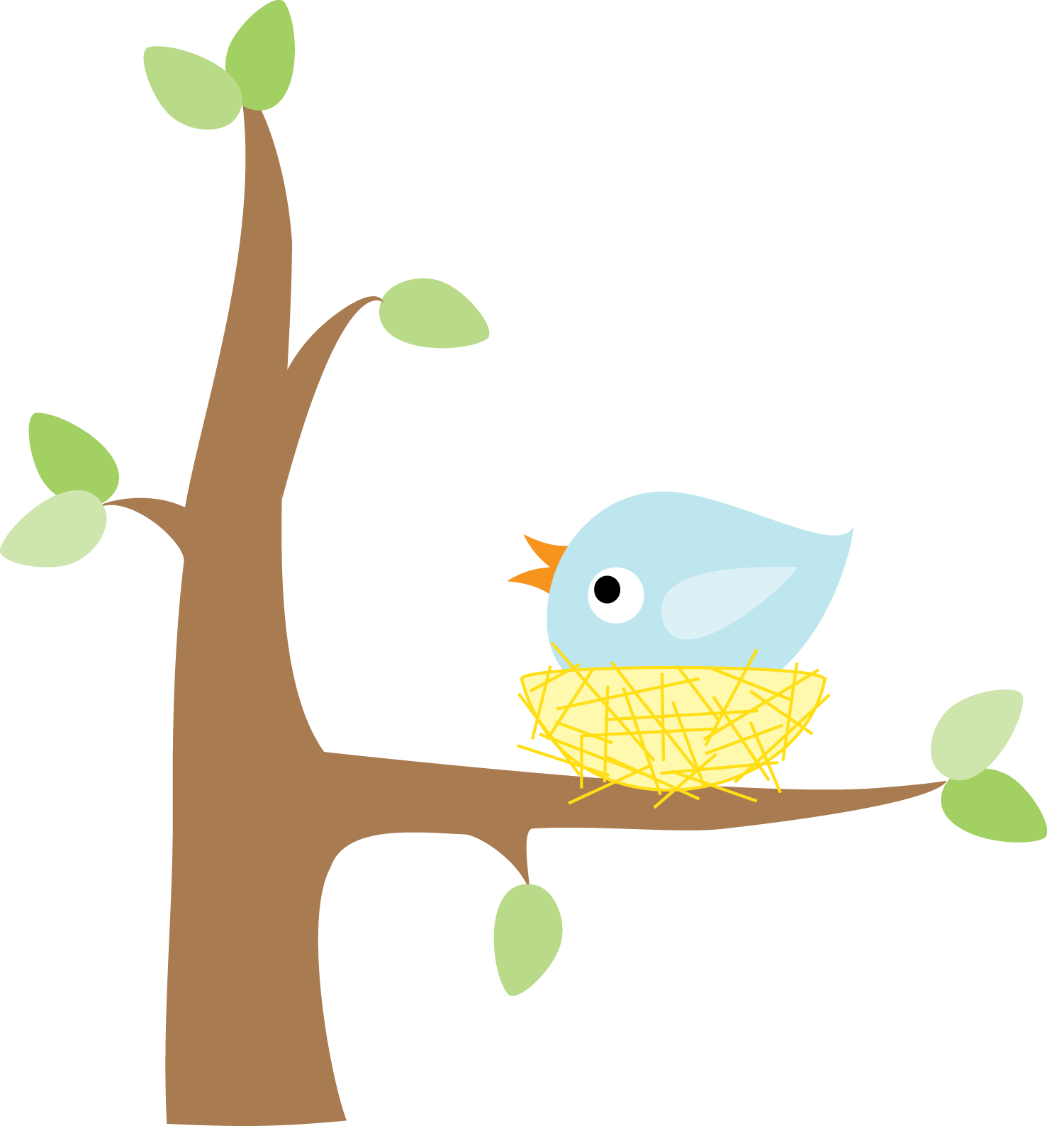 Clipart De Lindos Pajaritos - Birds Clipart (1477x1589)