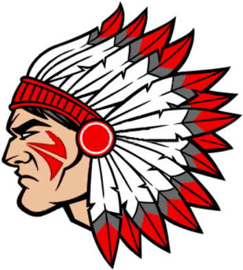 Indian Head Logo Clip Art Indians Cut Image Vector - Red Indian Clipart (400x399)