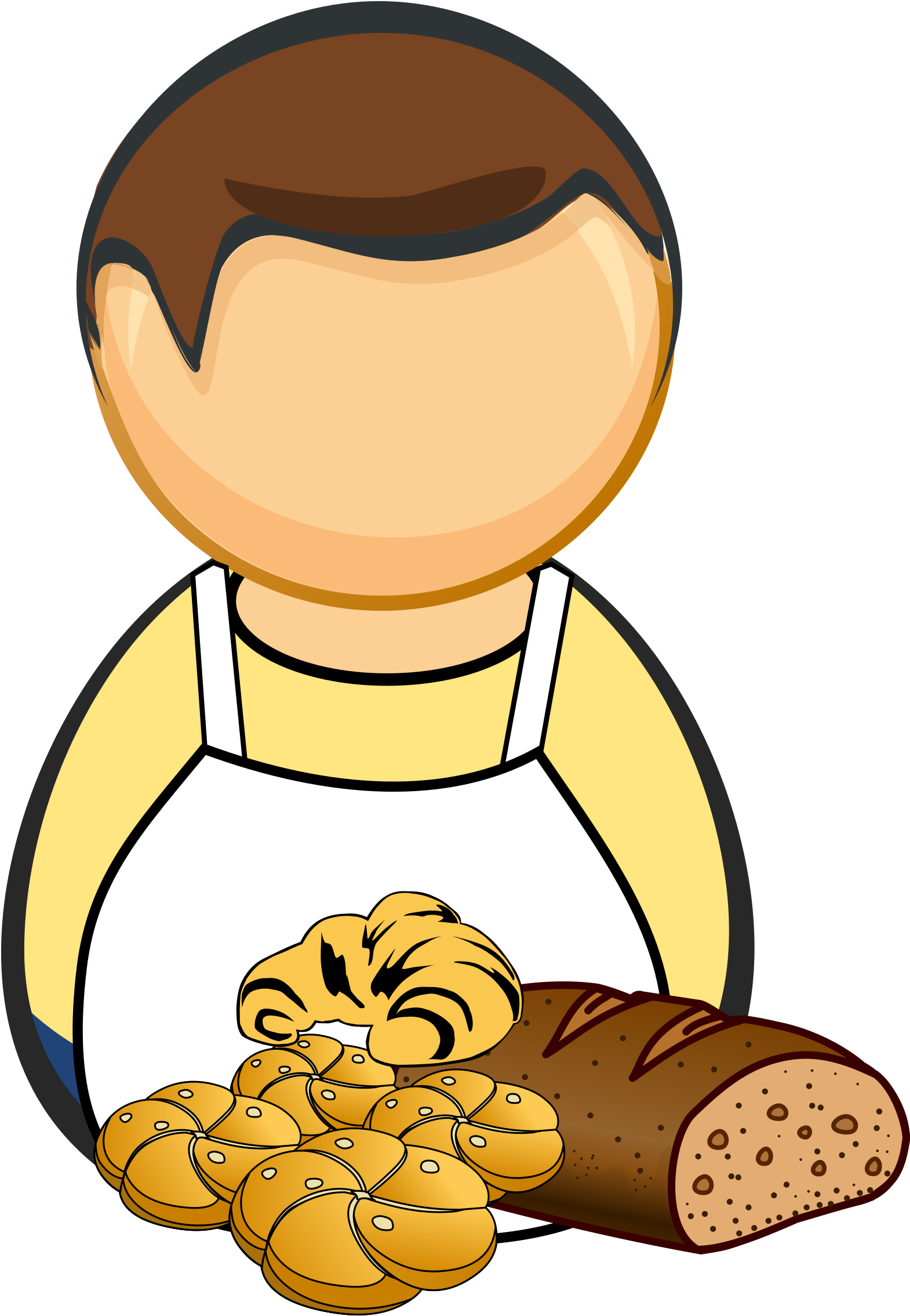 Baker Png - ขนมปัง การ์ตูน Png (1702x2400)