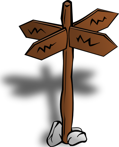 Crossroads Cliparts - Cross Roads Sign (480x596)