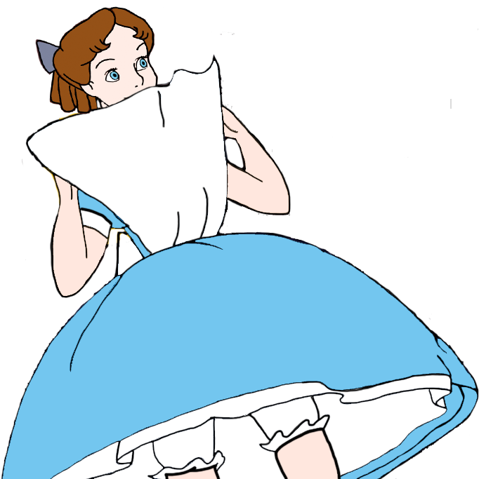 Wendy Darling's Apron Covering Her Face By Darthranner83 - Wonderland Darthraner83 Deviantart (692x719)