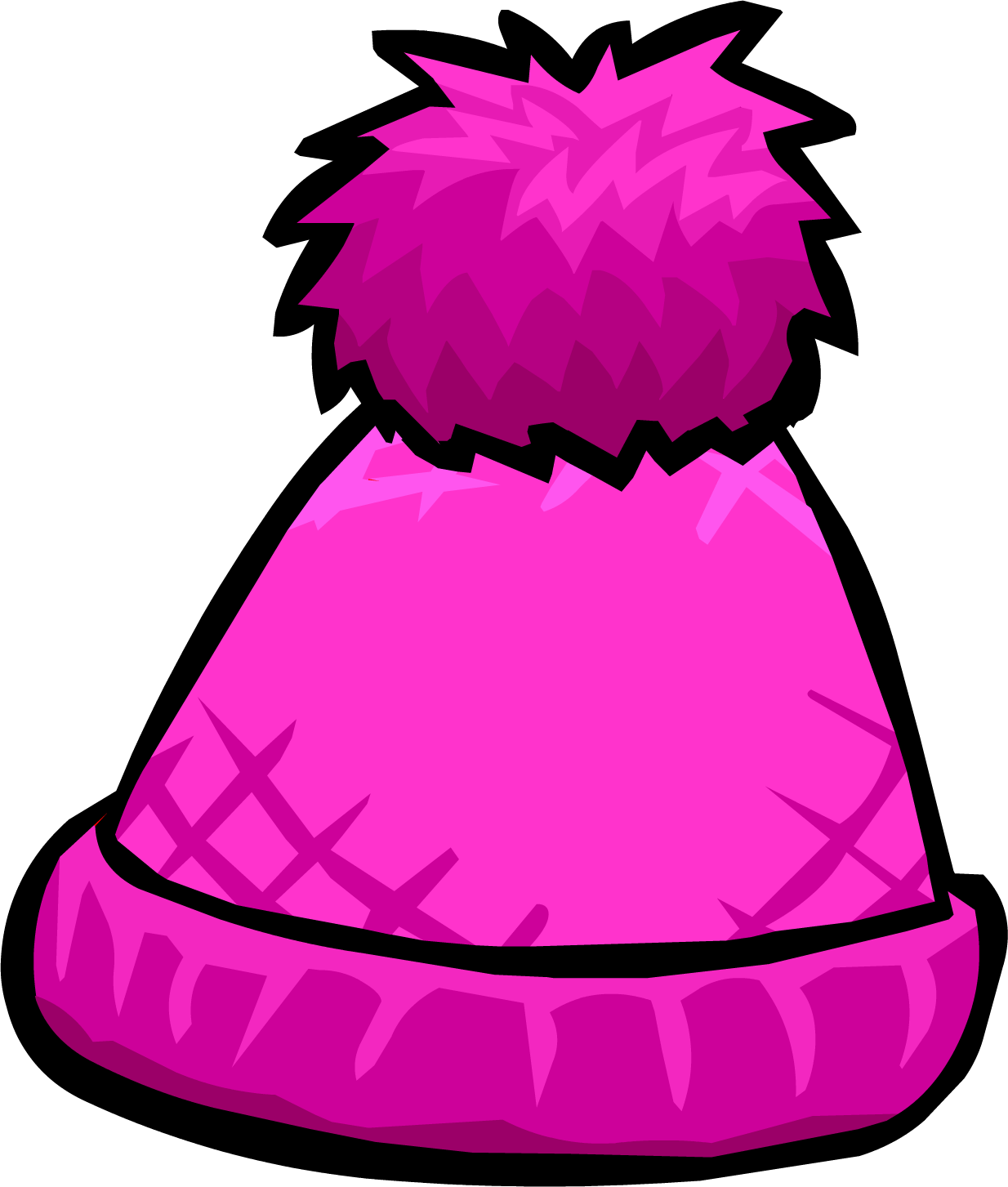 Club Clipart Pompom - Club Penguin Pink Hat (1234x1453)