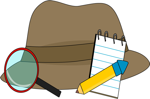 Detective Clip Art - School Scavenger Hunt Clues (500x336)