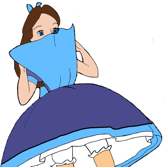 Alice's Sister's Apron Covering Her Face By Darthranner83 - Alice Sister (699x719)