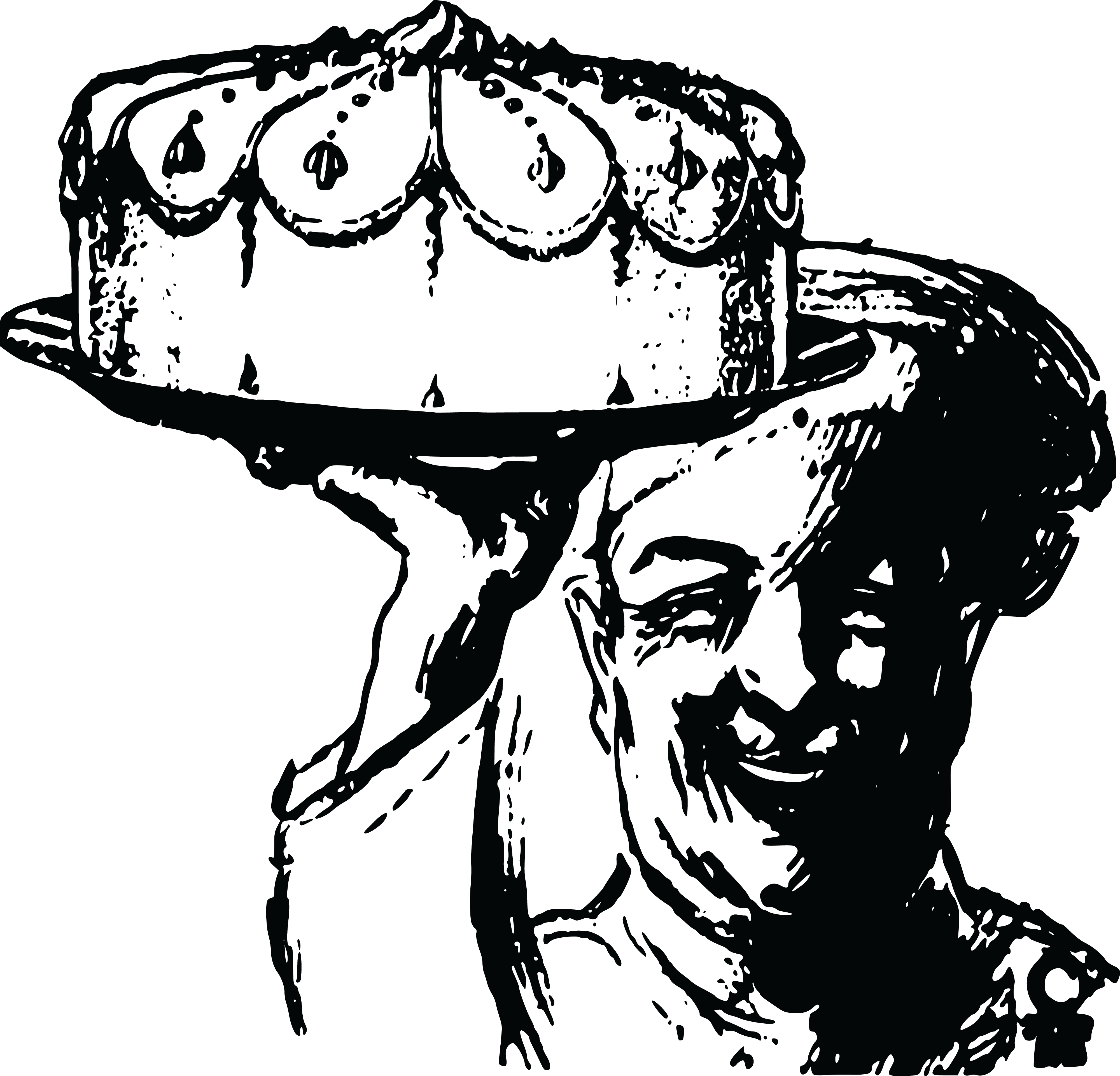 Free Clipart Of A Baker Holding Up A Cake - Bakers Holding The Cake (4000x3842)