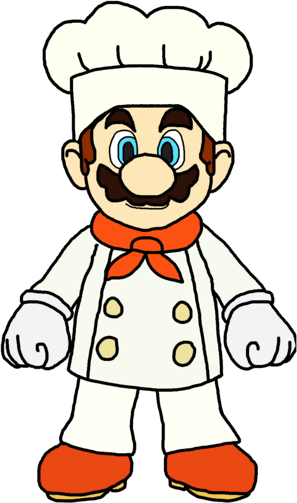 Chef By Katlime Mario - Mario Bros Chef Png (955x1676)