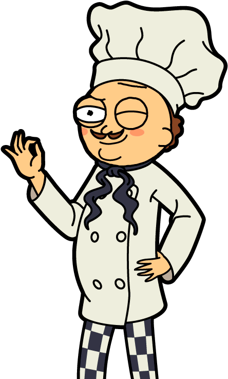 Kitchen Boy Morty - Rick And Morty Chef (456x747)