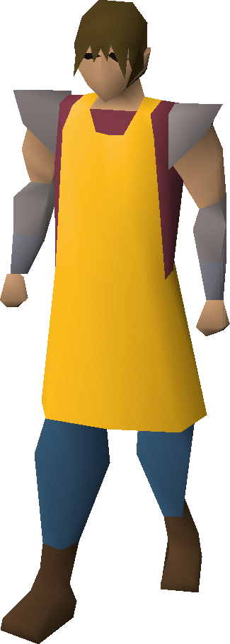 Hover Over Image For Type, Golden Apron Equipped - Golden Apron Osrs (325x910)