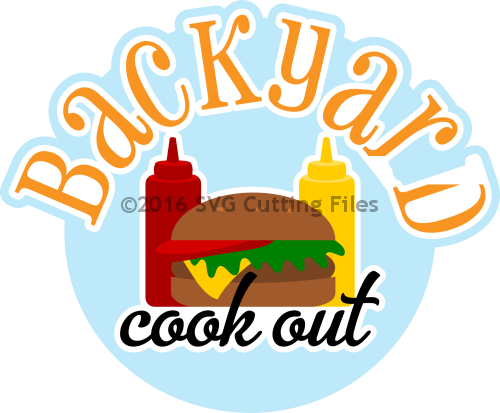 Backyard Cook Out Title - Clipm Art Backyard Cookout (500x413)