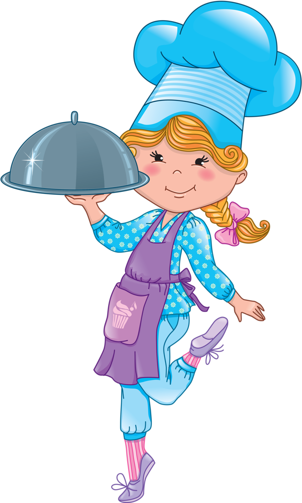 Girl Chef - Clipart Canteen (622x1024)
